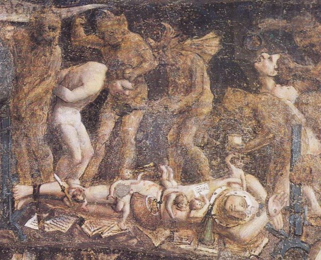 Fig. 2: Particolare dell’uomo con la borsa al collo