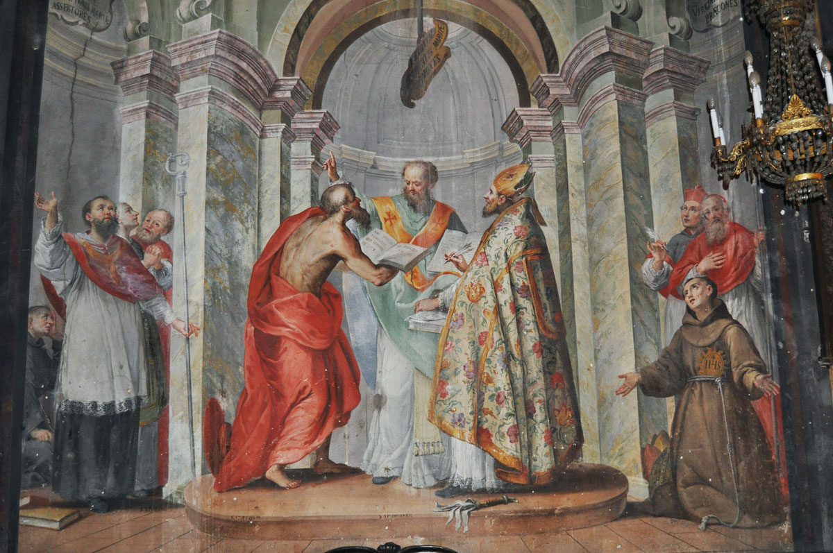 Fig. 1: Luca Rossetti, Disputa sulla Immacolata Concezione, chiesa di Santa Croce, Ivrea